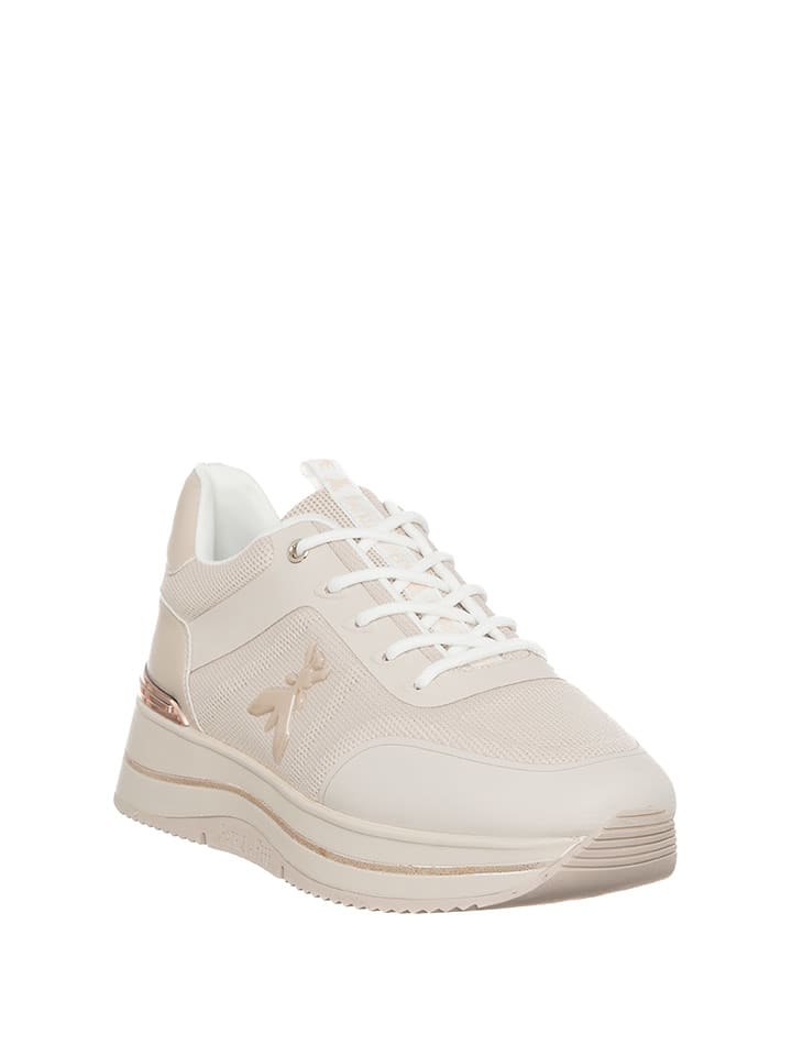 Patrizia Pepe Skórzane sneakersy w kolorze beżowym rozmiar: 35