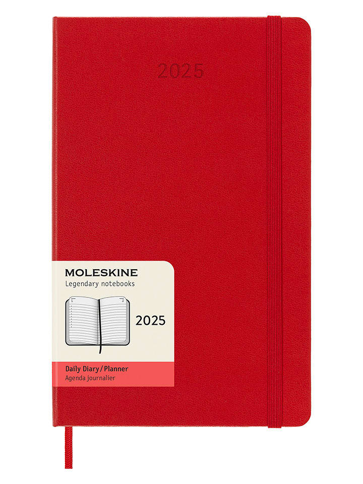 Moleskine Kalendarz dzienny "2025" w kolorze czerwonym - 13 x 21 cm rozmiar: onesize