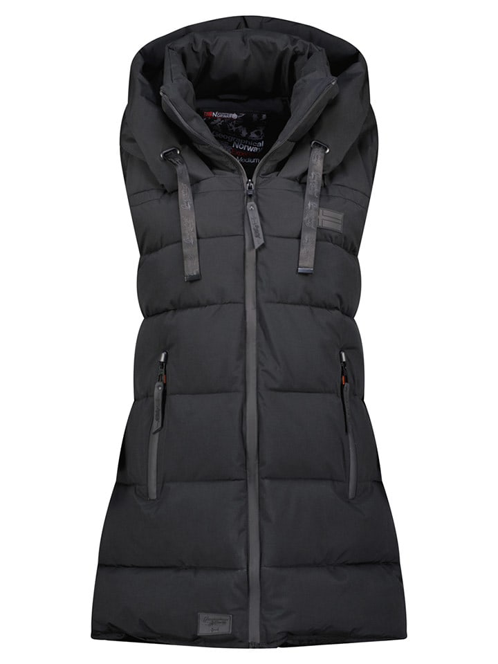 Geographical Norway Kamizelka pikowana "Dolbar" w kolorze czarnym rozmiar: S