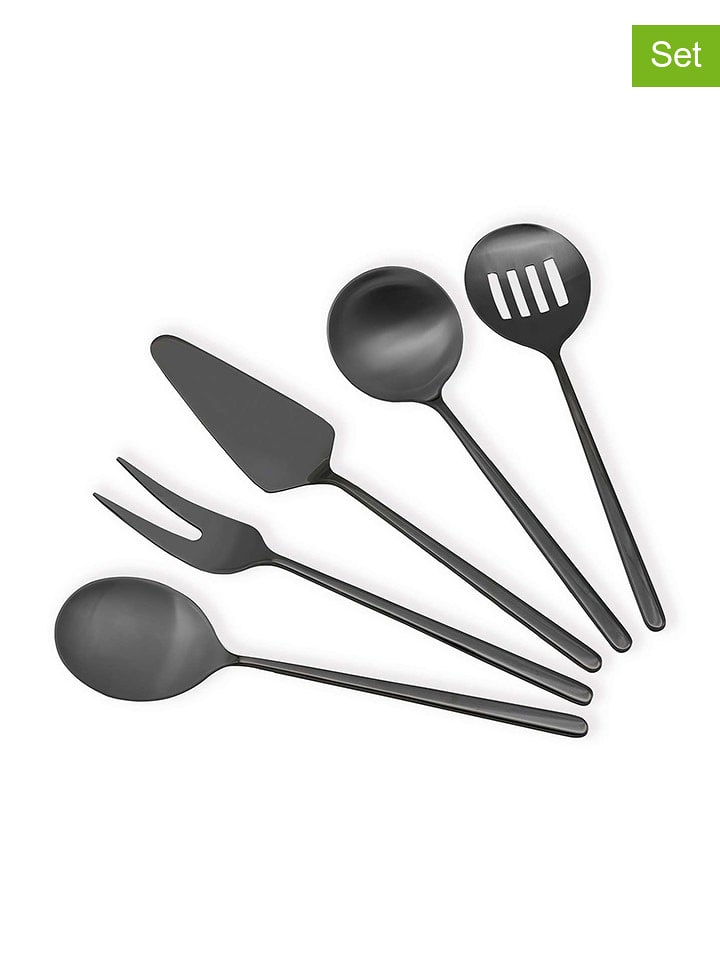 Hermia 5-częściowy zestaw przyborów kuchennych w kolorze czarnym rozmiar: onesize