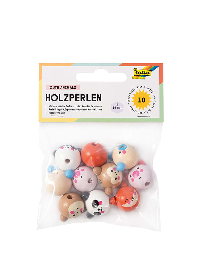 folia PAPER Drewniane koraliki (10 szt.) - Ø 1,8 cm rozmiar: onesize