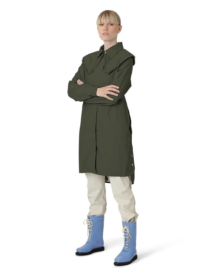 Ilse Jacobsen Płaszcz przeciwdeszczowy w kolorze ciemnozielonym rozmiar: 42