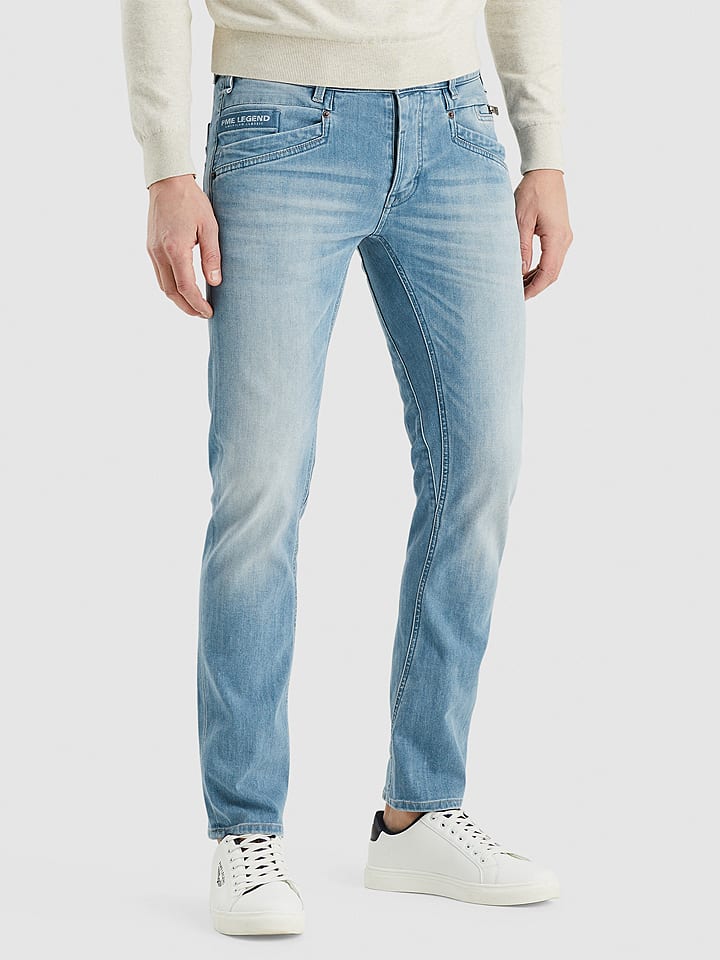 PME Legend Dżinsy "Bare Metal" - Regular fit - w kolorze błękitnym rozmiar: W40/L32