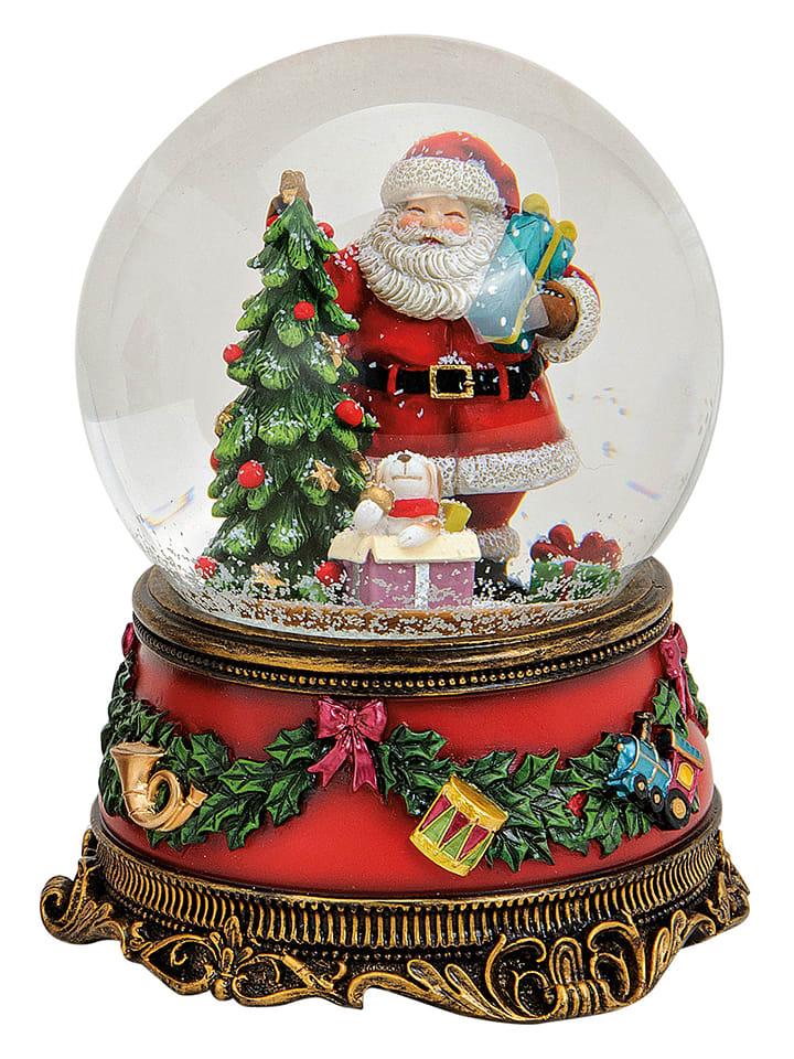 G. Wurm Kula śnieżna "Santa Claus" w kolorze czerwono-zielonym - wys. 15 x Ø 11 cm rozmiar: onesize