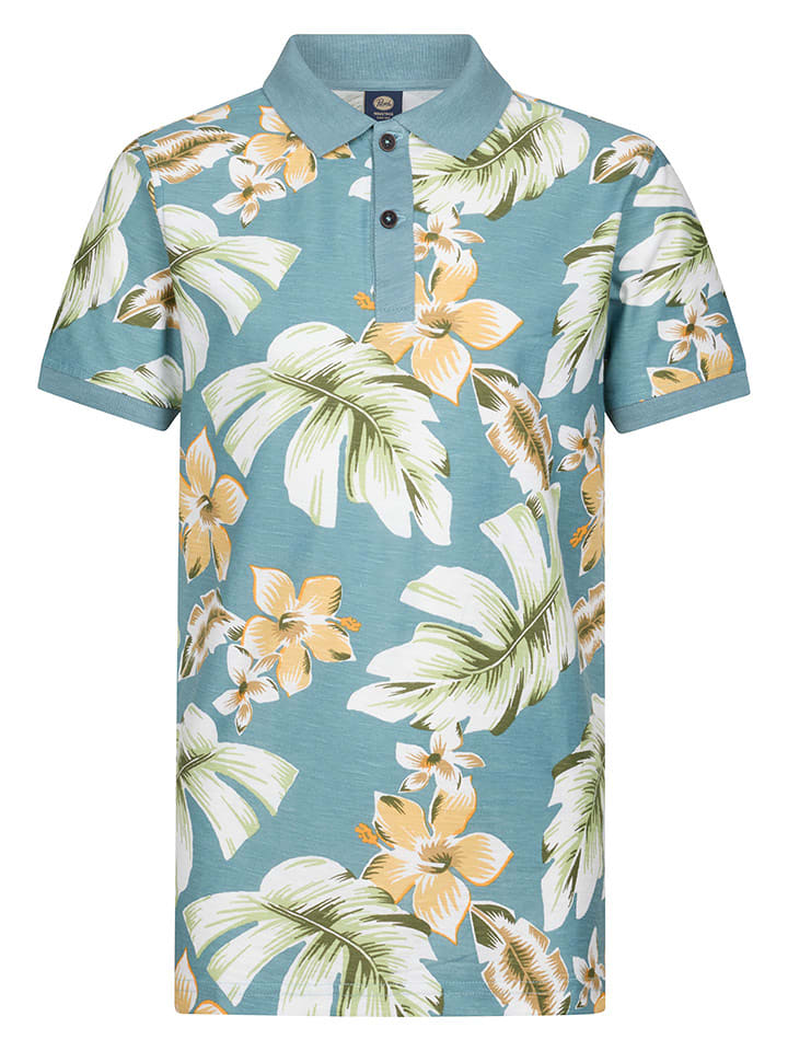 Petrol Industries Koszulka polo w kolorze błękitno-beżowym rozmiar: 140