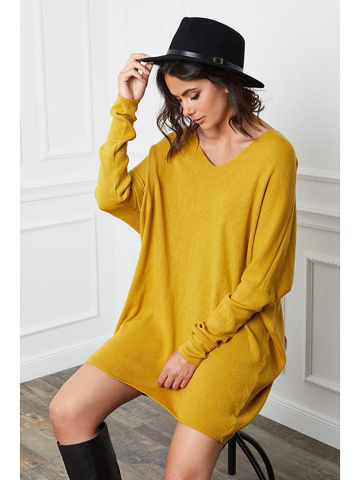 Joséfine Sweter "Beder" w kolorze żółtym rozmiar: XL