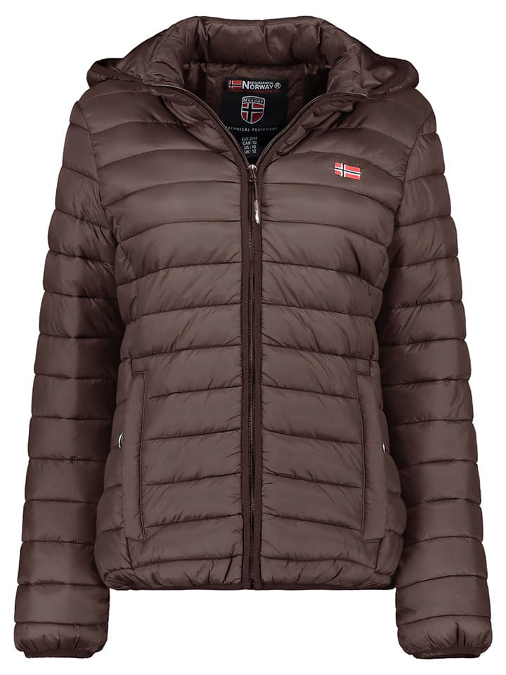 Geographical Norway Kurtka pikowana "Atika" w kolorze brązowym rozmiar: L