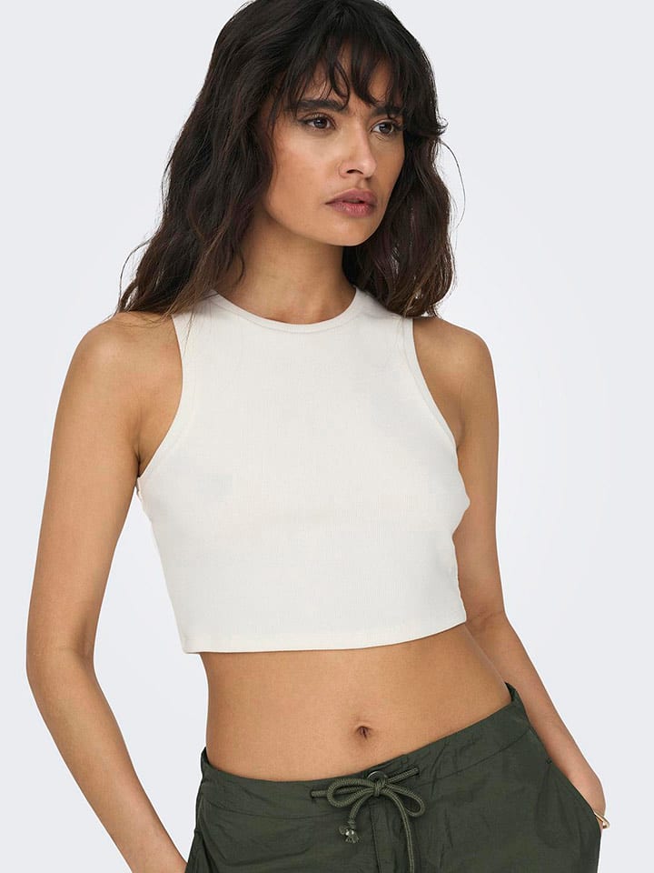 ONLY Top w kolorze białym rozmiar: XL