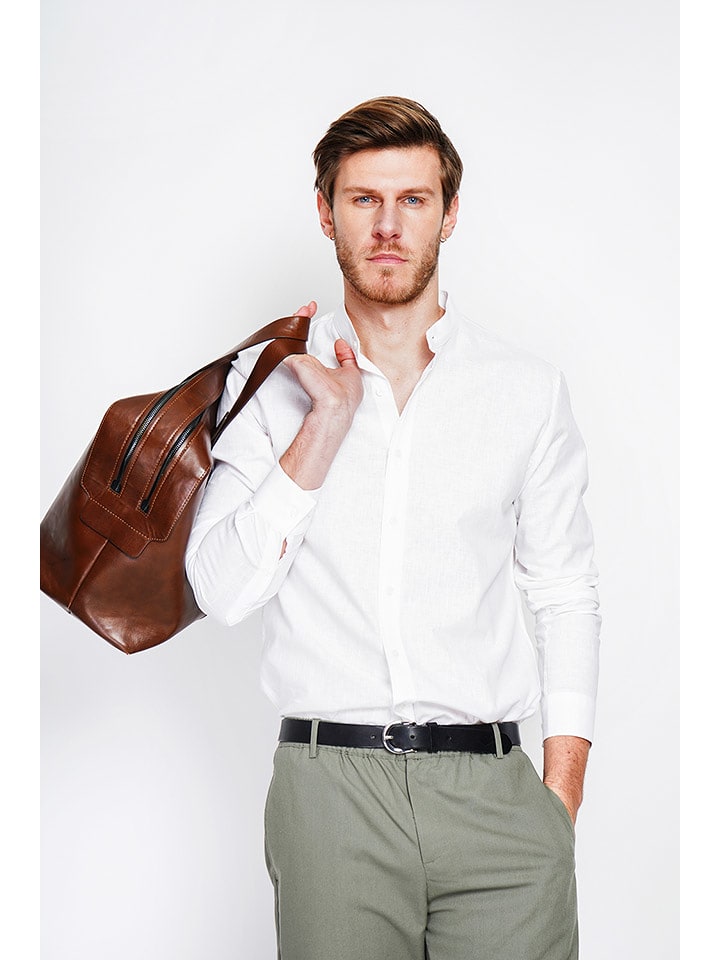 Secret du Lin Lniana koszula w kolorze białym rozmiar: 44