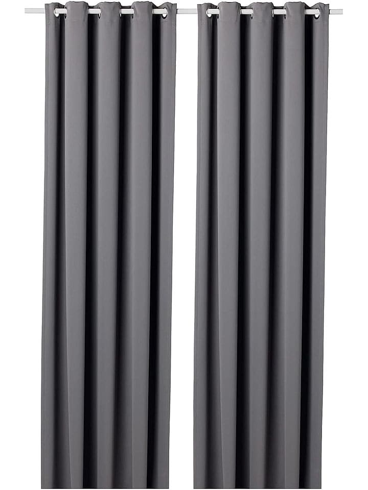ABERTO DESIGN Zasłona w kolorze antracytowym rozmiar: 145x250 cm