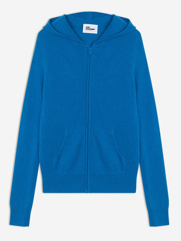 Just Cashmere Kaszmirowy kardigan "Debbie" w kolorze niebieskim rozmiar: S