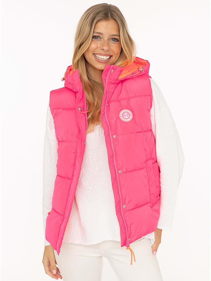 Zwillingsherz Kamizelka pikowana w kolorze różowym rozmiar: XL