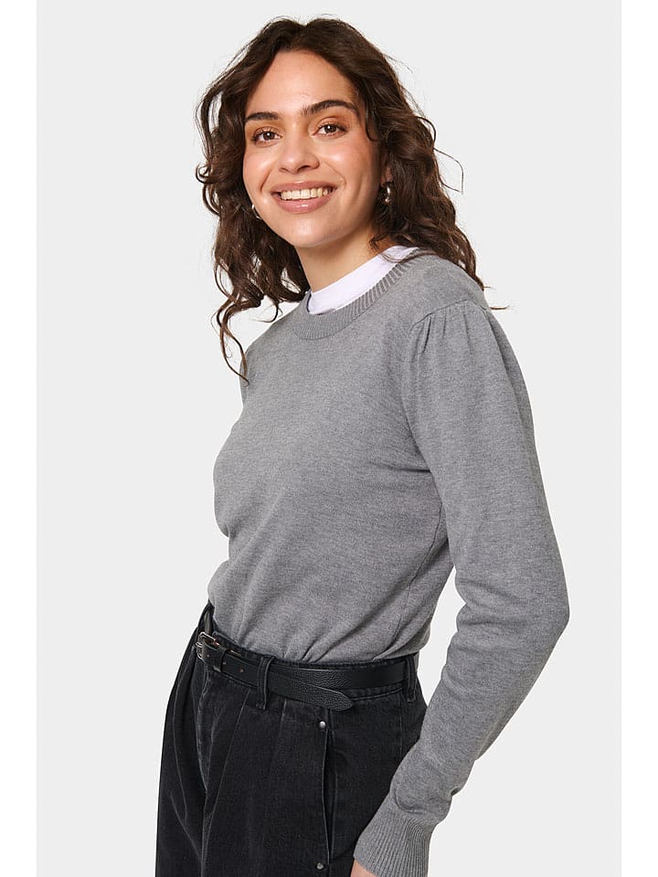 SAINT TROPEZ Sweter "Mila" w kolorze szarym rozmiar: XS