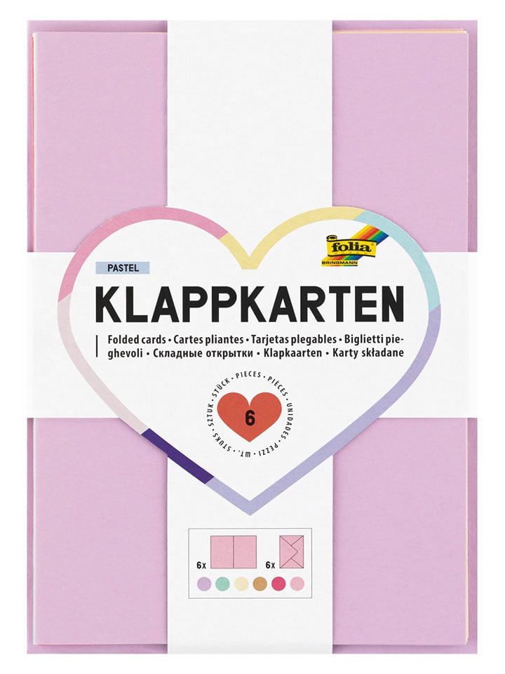 folia PAPER Kartki składane "Pastelowe" - 10+ rozmiar: onesize