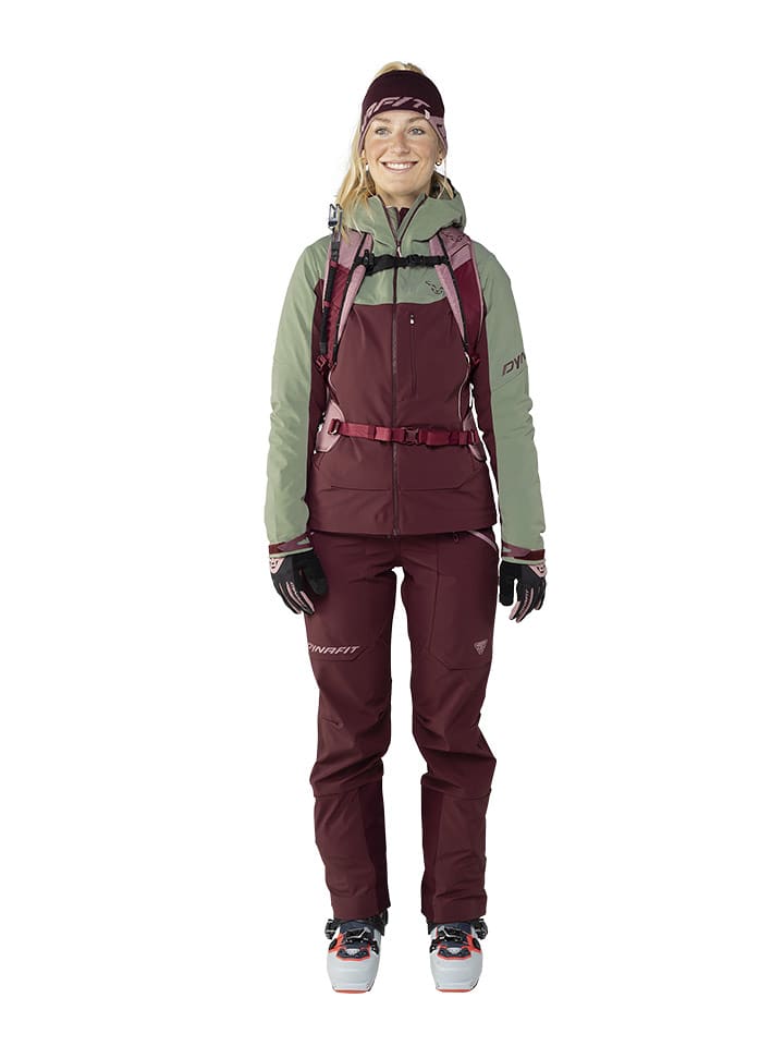 DYNAFIT Spodnie narciarskie "Radical" w kolorze bordowym rozmiar: XS