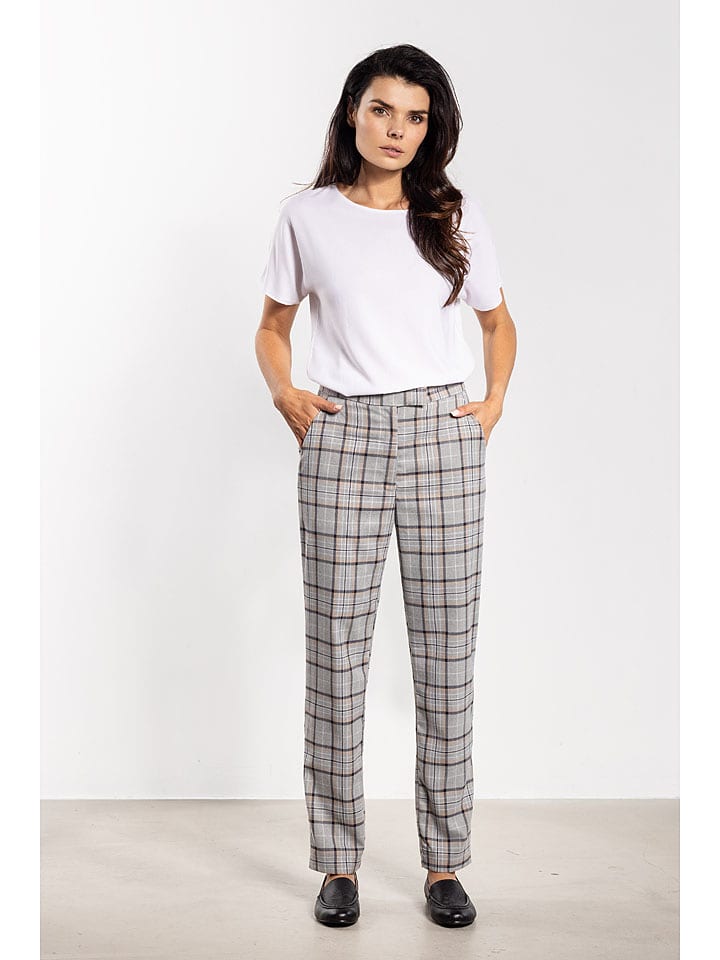 Awama Spodnie chino w kolorze szarym rozmiar: S