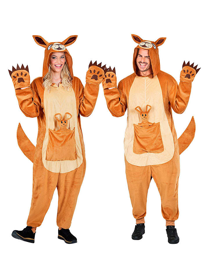 Carnival Party Kombinezon kostiumowy "Kangaroo" w kolorze jasnobrązowo-beżowym rozmiar: XXL