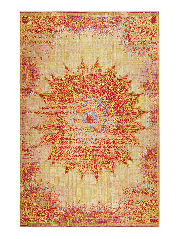 Wecon Home Dywan "Rooftop" w kolorze żółto-pomarańczowym rozmiar: 110x170 cm