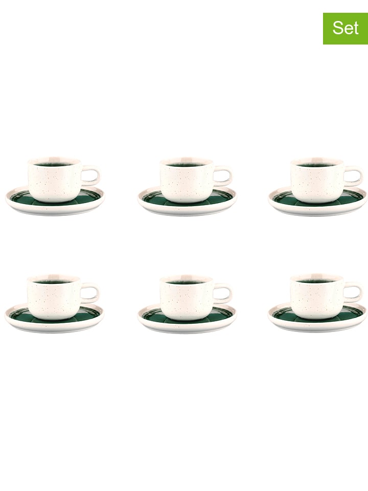 Björn Filiżanki (6 szt.) "Oxygen" w kolorze zielonym do kawy - 200 ml rozmiar: onesize