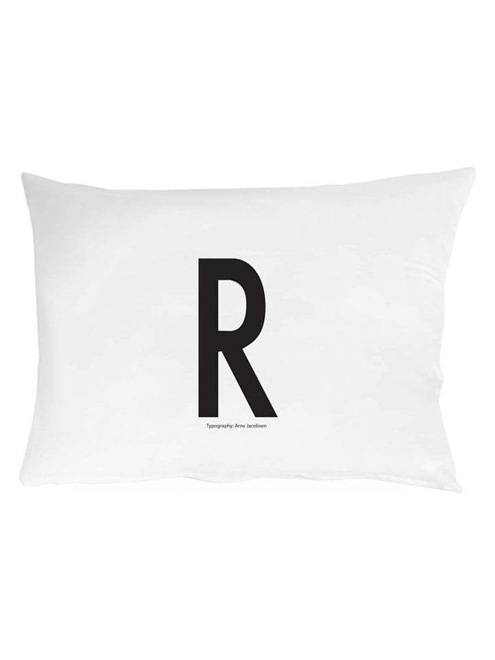 Design Letters Poszewka "R" w kolorze białym na poduszkę - 70 x 50 cm rozmiar: onesize
