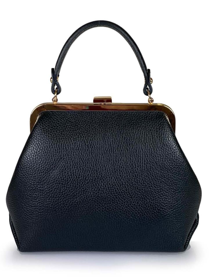 ORE10 Skórzana torebka "Ro" w kolorze czarnym - 25 x 22 x 10 cm rozmiar: onesize