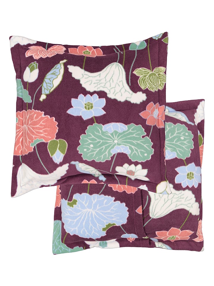 maryplaid Poduszka w kolorze bordowym ze wzorem rozmiar: 50x50 cm