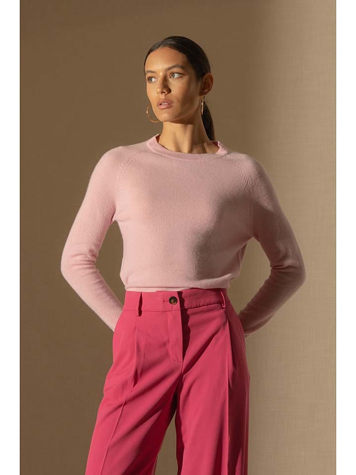 Perfect Cashmere Kaszmirowy sweter "Whitney" w kolorze jasnoróżowym rozmiar: S