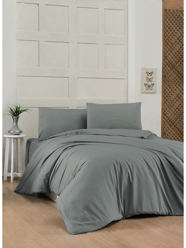 Elizabed Komplet pościeli renforcé w kolorze jasnoszarym rozmiar: 135x200 cm