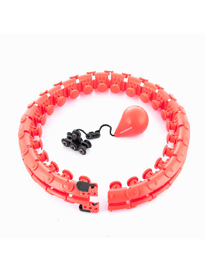 InnovaGoods Fitness Hoop w kolorze czerwonym - dł. 132 x 2,5 cm rozmiar: onesize