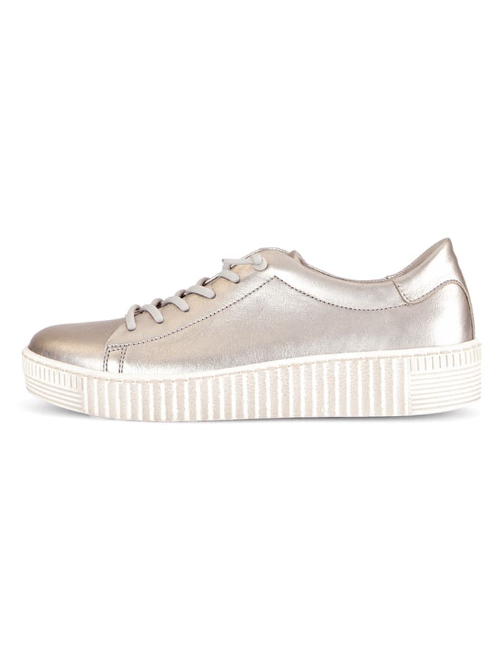 Gabor Skórzane sneakersy w kolorze beżowym rozmiar: 40,5