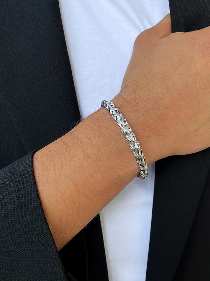 Uomo Posrebrzana bransoletka rozmiar: onesize