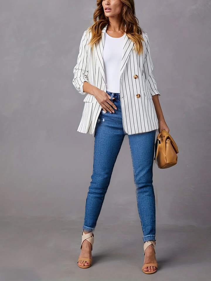 LA Angels Blezer w kolorze biało-czarnym rozmiar: M