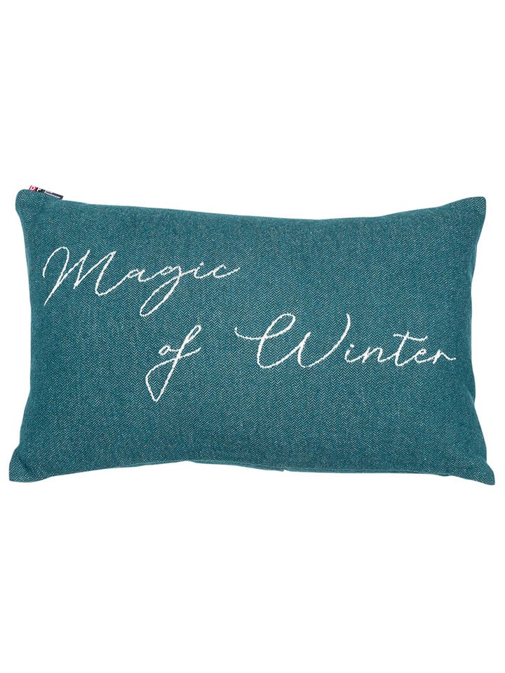 David Fussenegger Poszewka "Diva - Magic of Winter" w kolorze turkusowym na poduszkę rozmiar: 60x40 cm