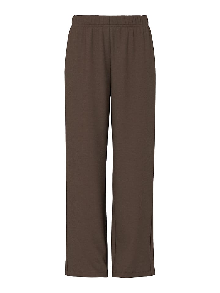 Pieces Spodnie dresowe "Chilli" w kolorze brązowym rozmiar: M