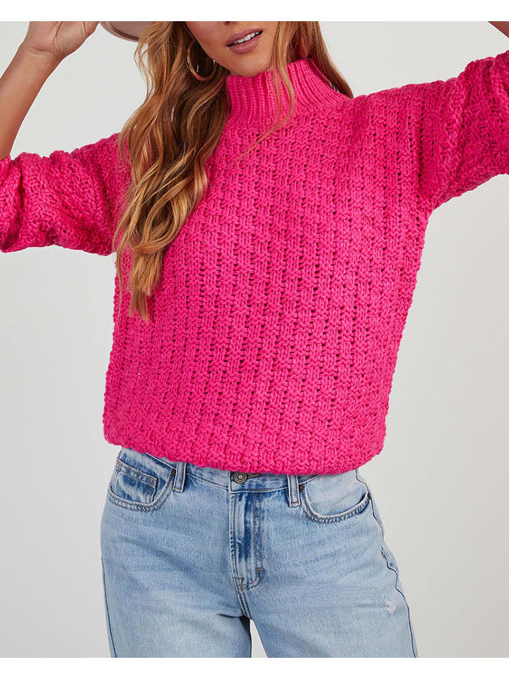 Milan Kiss Sweter w kolorze różowym rozmiar: L