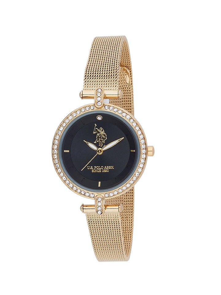 U.S. Polo Assn. Zegarek kwarcowy w kolorze złoto-czarnym rozmiar: onesize