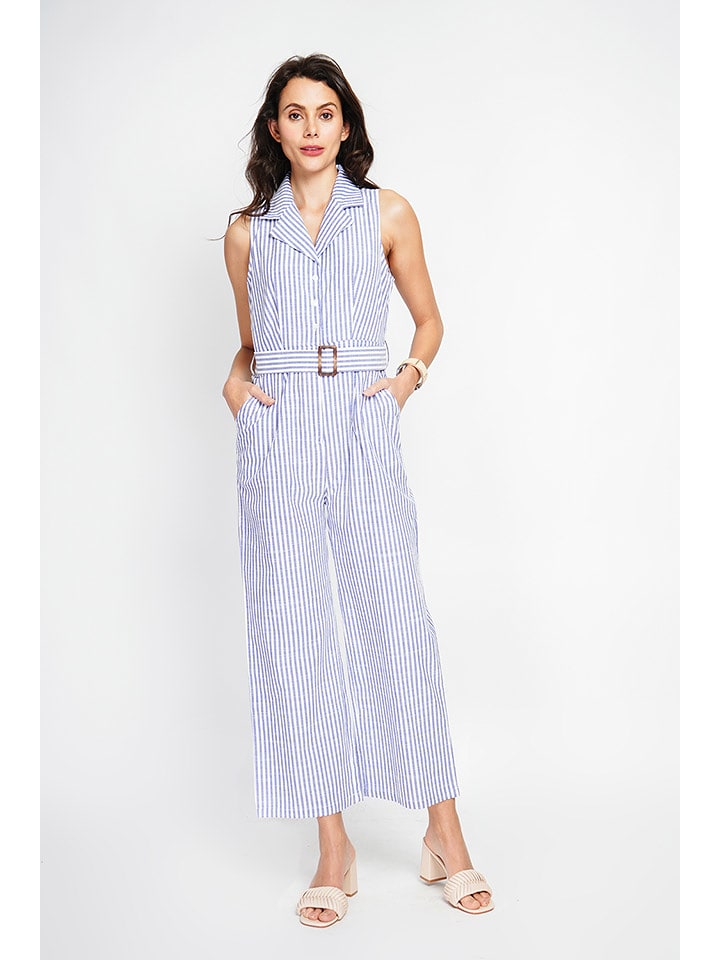 ASSUILI Kombinezon w kolorze biało-niebieskim rozmiar: 36