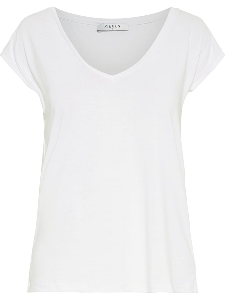 Pieces Koszulka "Kamala" w kolorze białym rozmiar: M