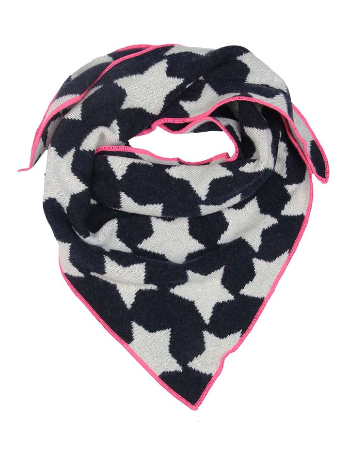 Zwillingsherz Chusta trójkątna "Stars" w kolorze granatowym rozmiar: onesize