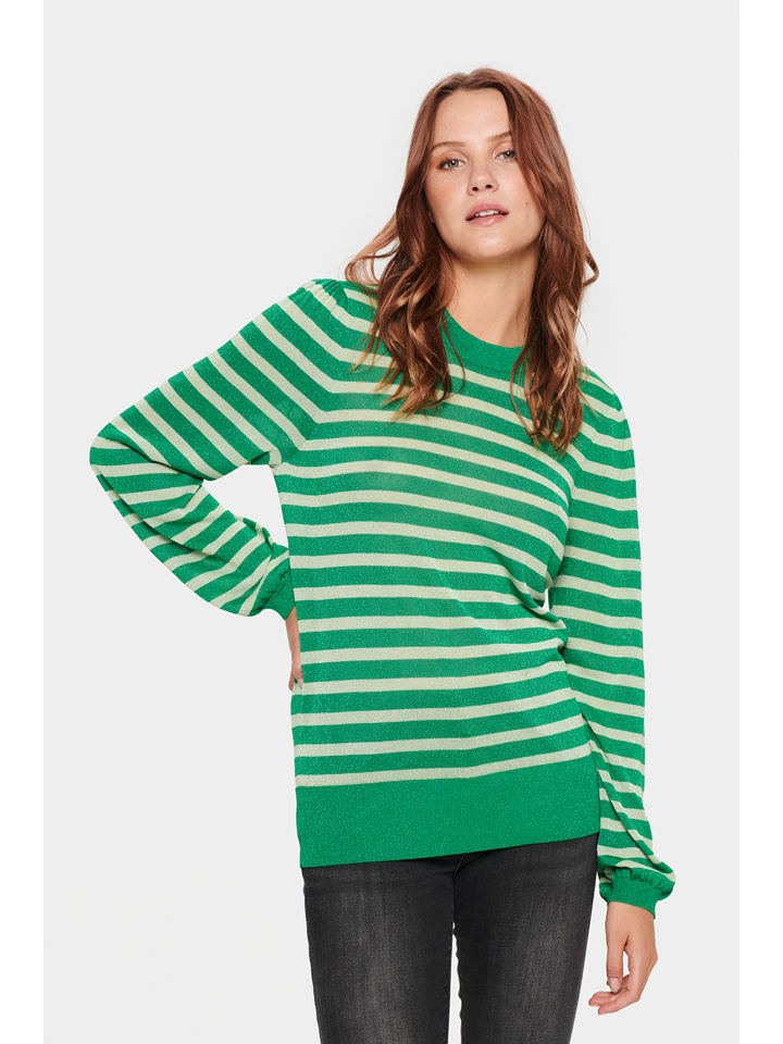 SAINT TROPEZ Sweter "Saint Tropez" w kolorze zielonym rozmiar: L