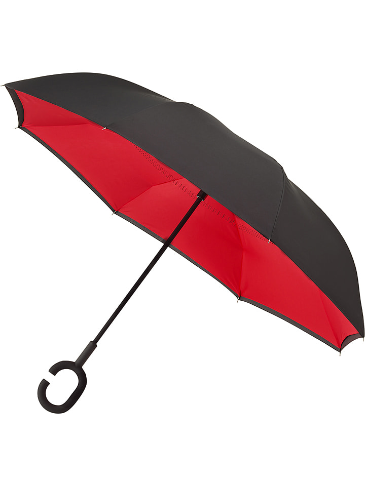 Impliva Parasol odwrotny w kolorze czerwono-czarnym - Ø 107 cm rozmiar: onesize