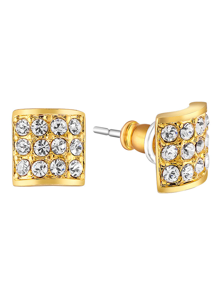 MENTHE À L'O Pozłacane kolczyki-wkrętki z kryształami rozmiar: onesize