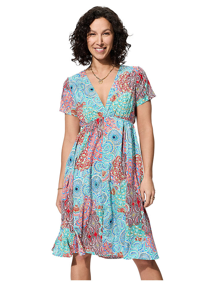 Ipanima Sukienka w kolorze błękitnym ze wzorem rozmiar: 38/40