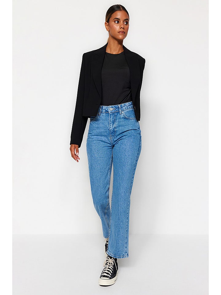 trendyol Dżinsy - Regular fit - w kolorze niebieskim rozmiar: 34