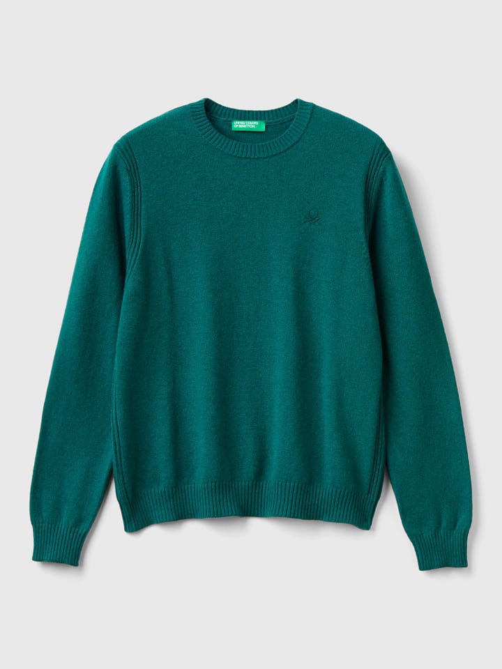 Benetton Sweter w kolorze zielonym rozmiar: 122