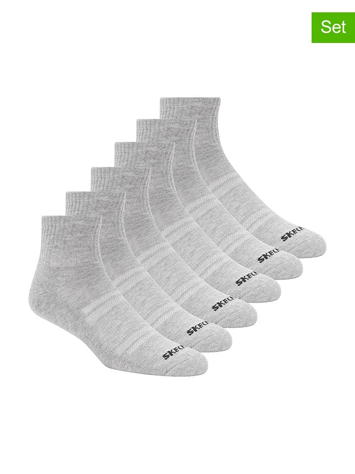 Skechers Skarpety (6 par) w kolorze szarym rozmiar: 43-46