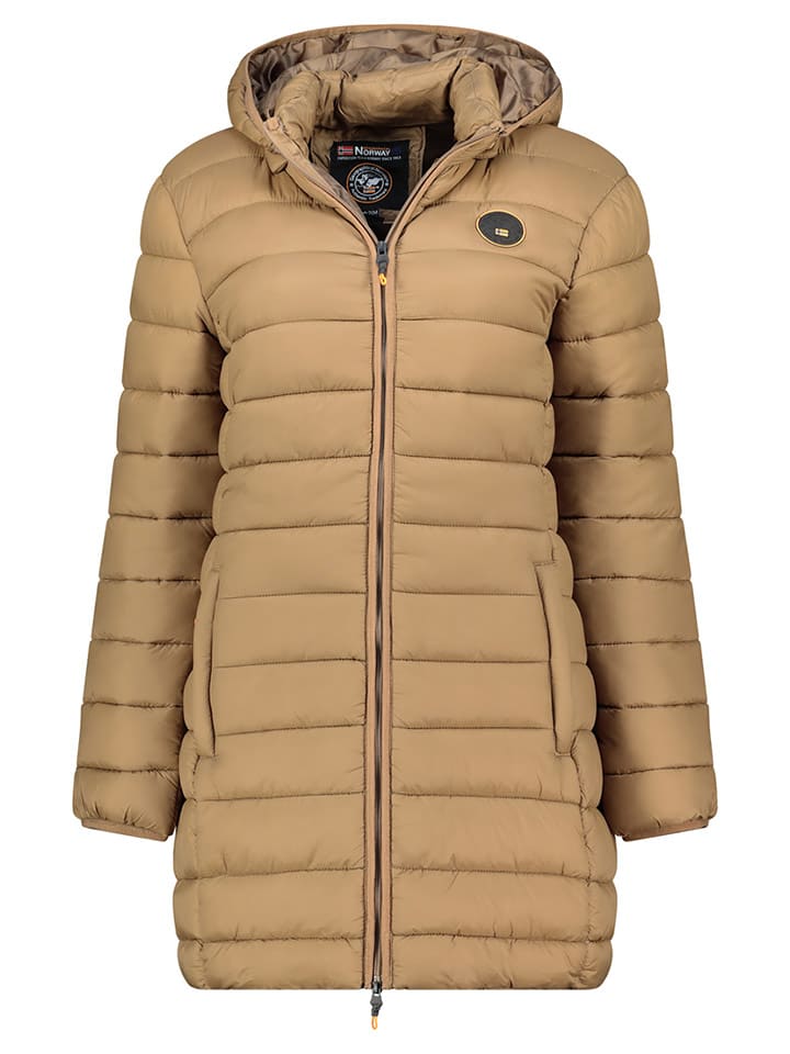 Geographical Norway Płaszcz pikowany "Atikamap" w kolorze szarobrązowym rozmiar: XL