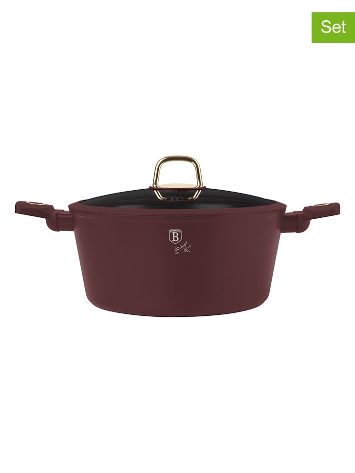 Berlinger Haus 2-częściowy zestaw "Leonardo Collection" w kolorze bordowym - Ø 28 cm rozmiar: onesize