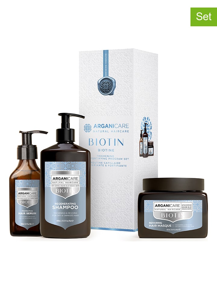 Argani Care 3-częściowy zestaw do włosów "Trio Box - Restoring and Fortifying - Biotine" rozmiar: onesize
