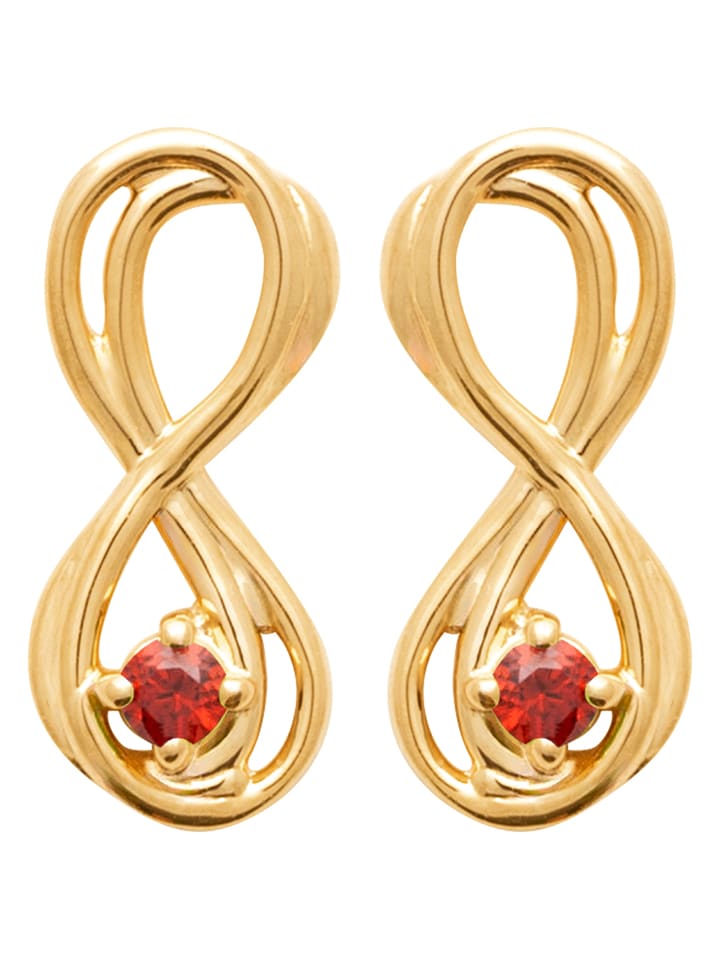 L'Atélier Précieux Pozłacane kolczyki-wkrętki z cyrkoniami rozmiar: onesize